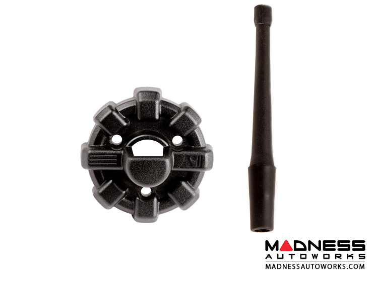 Jeep Gladiator Elite Antenna Base w/ Reflex Antenna - Black - 6"